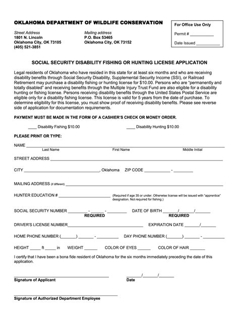 oklahoma fishing license lifetime for disabled.